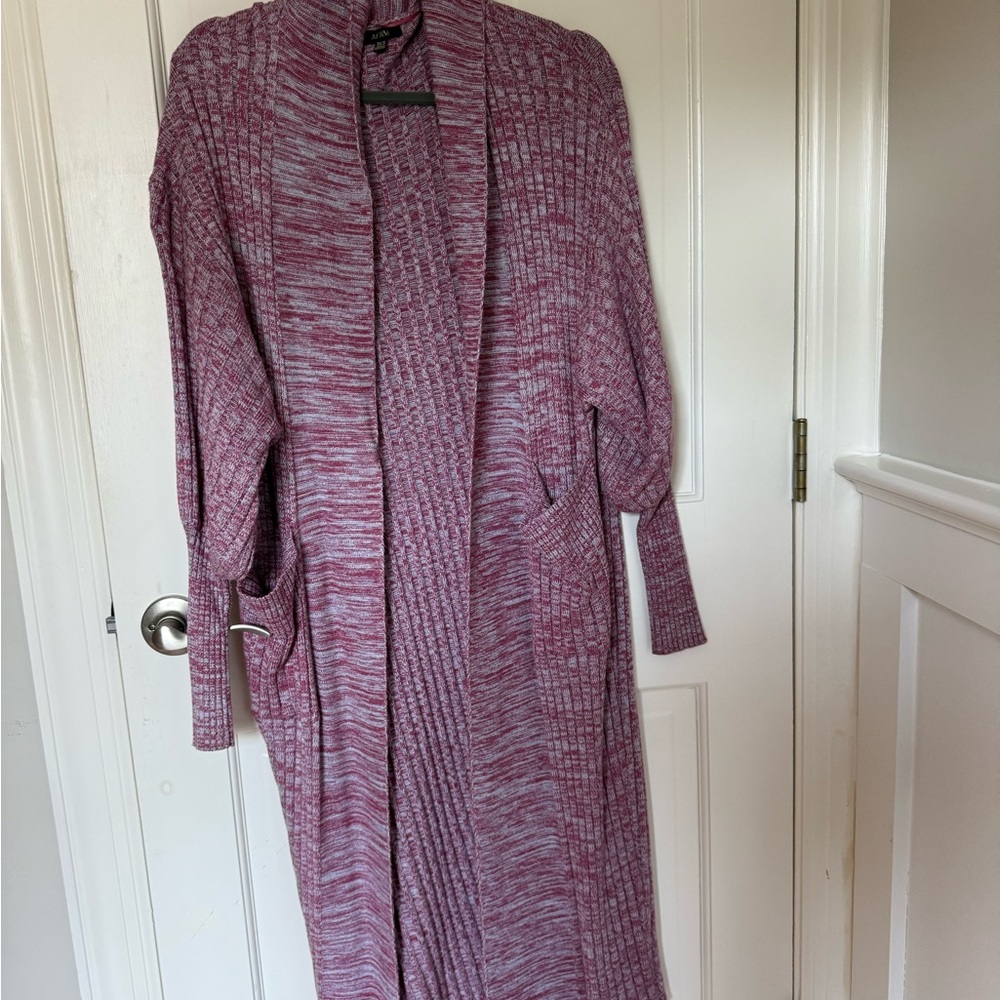 AFRM Purple Knit Open Cardigan